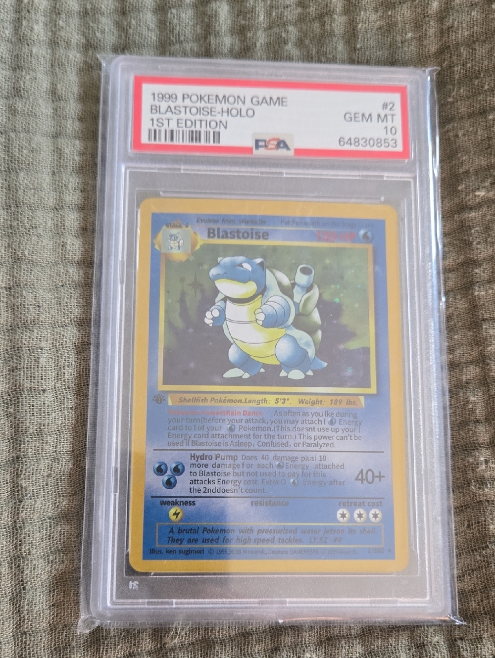 **PROXY** 1999 Pokémon Blastoise Holo 1st Edition - PSA GEM MT 10